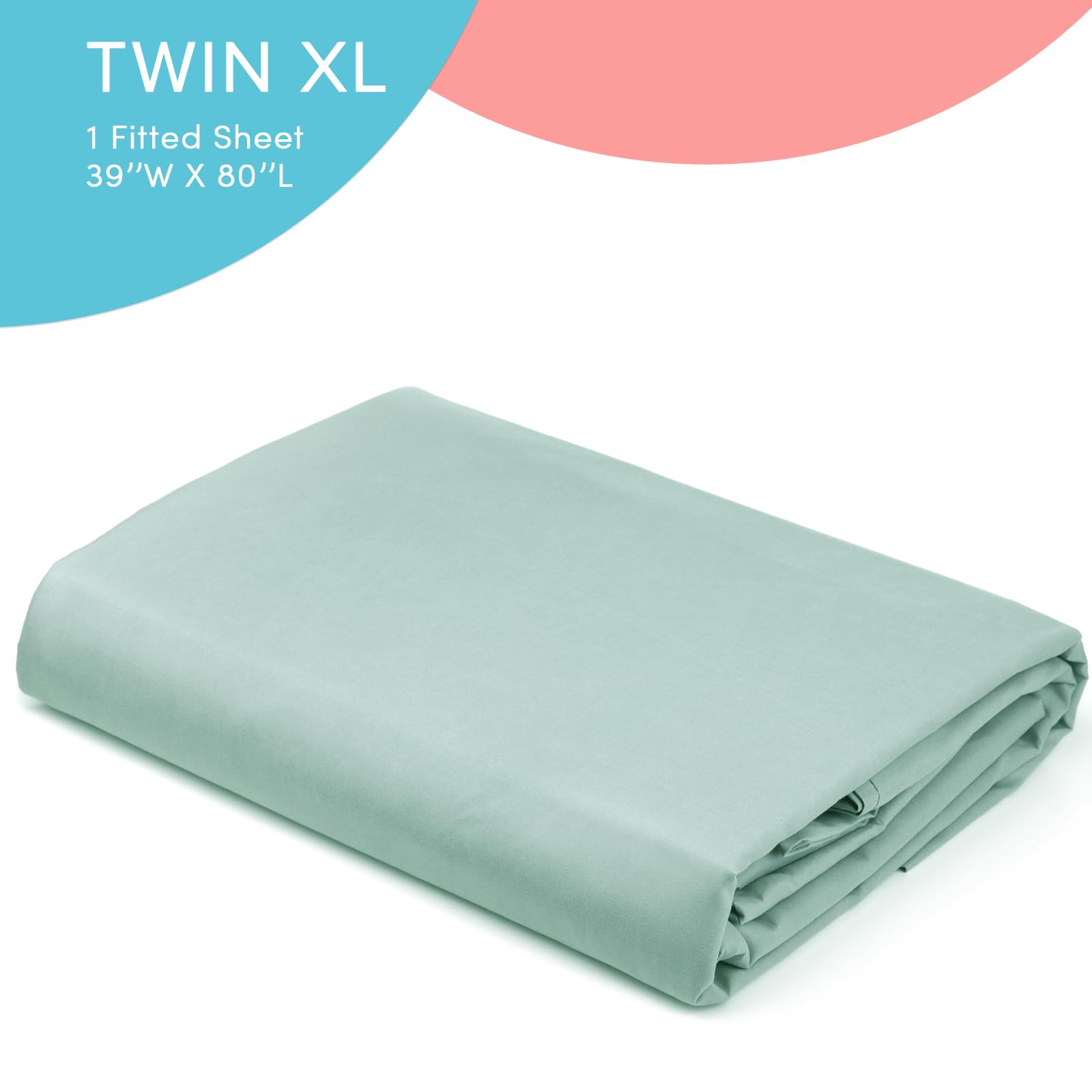 Comfort Spaces Coolmax Moisture Wicking Fitted Sheet Only Super Soft, Fade Resistant, All Elastic Deep Pocket Fits Up To 16' Mattress - Warm Weather Cooling Sheets For Night Sweats, Twin Xl, Aqua