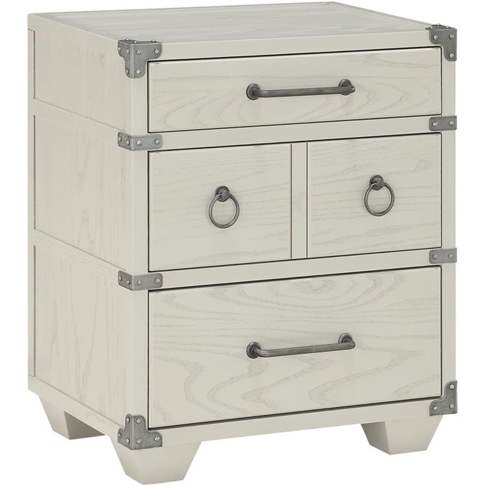 Acme Orchest 3 Drawers Nightstand with USB Dock in Gray