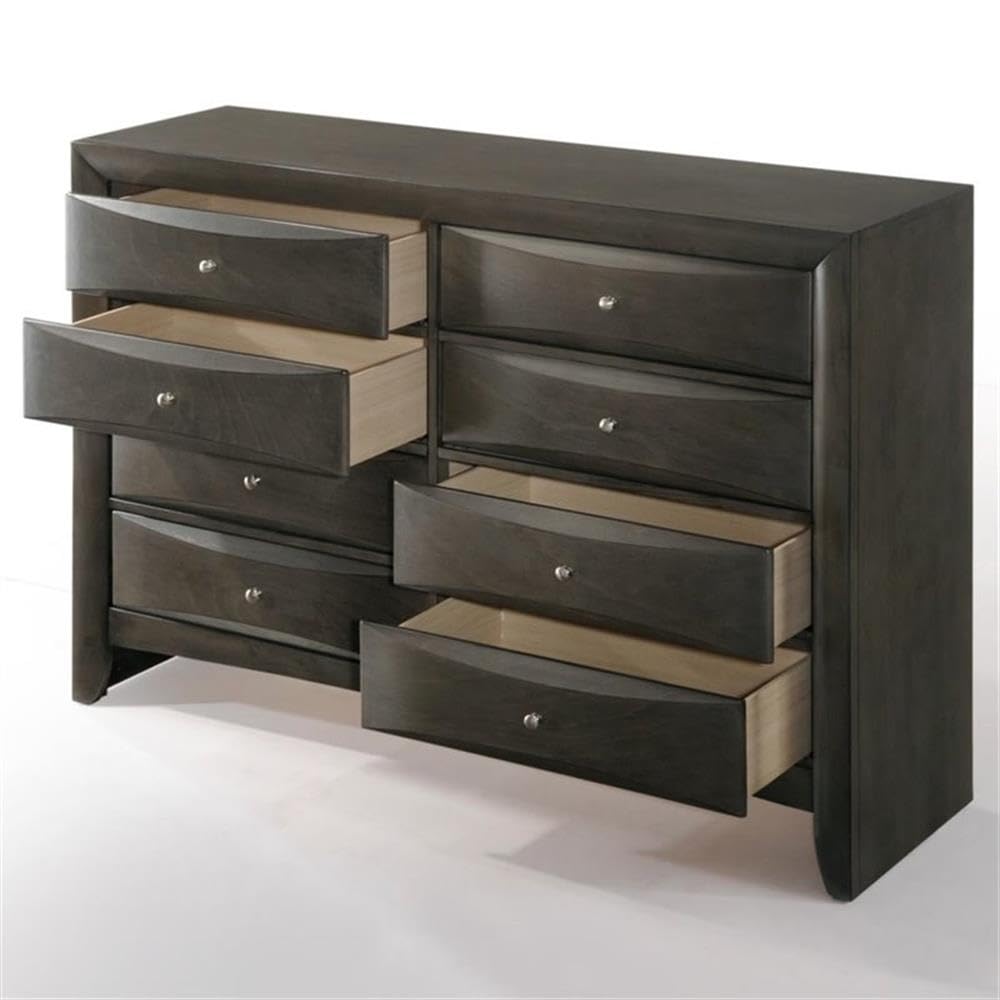 Acme Ireland 8 Drawer Dresser in Gray Oak