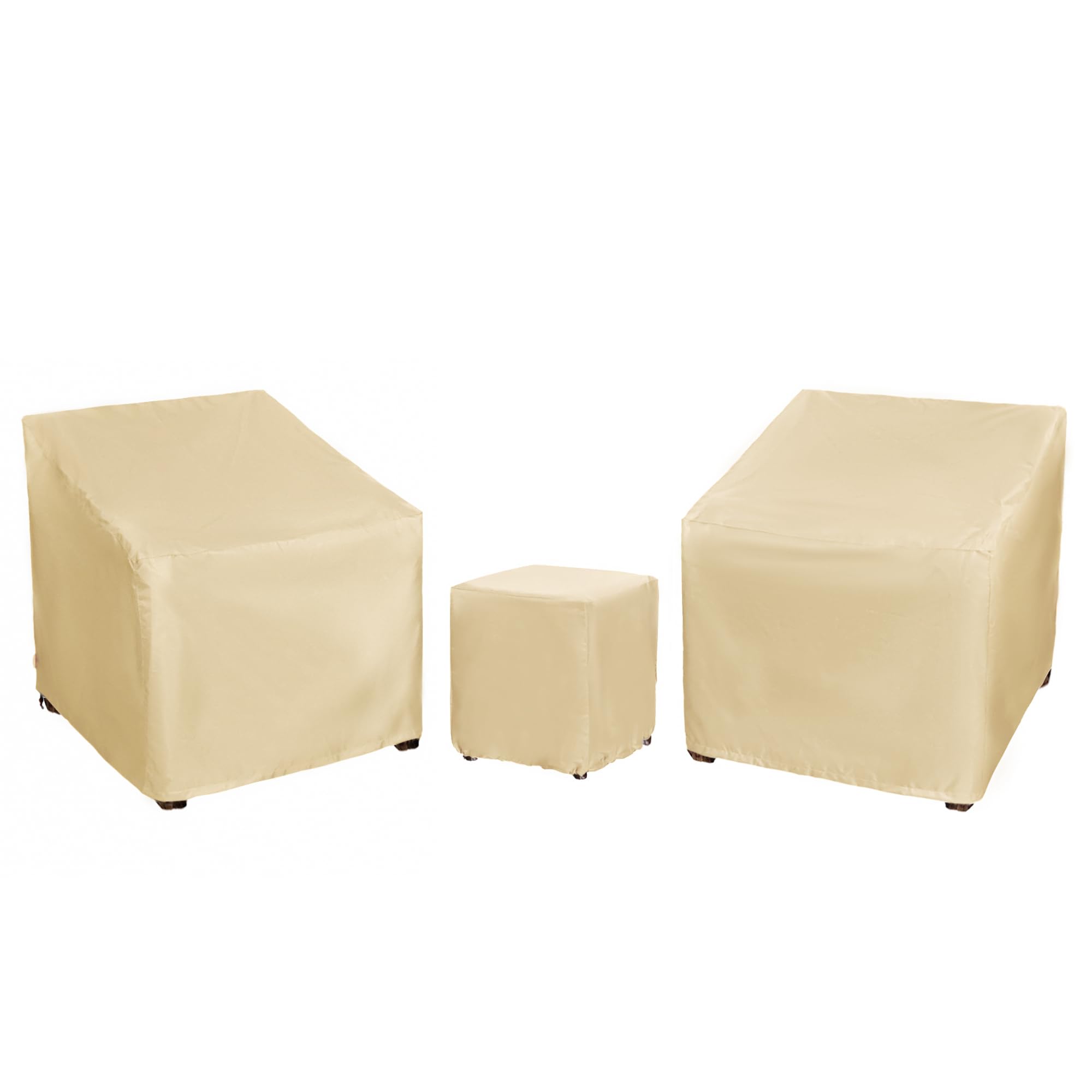 Baner Garden Patio Furniture Covers,Outdoor Furniture Cover Waterproof,Patio Furniture Set Covers For 3 Piece Outdoor Bistro,Patio Sofa Covers Set For 2 Chairs And Coffee Table,Khaki