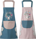 Shigoshree 2 Piece Kitchen Apron Set, Pvc Waterproof Design, Front Big Pocket,HandWiping Towel & Cooking Fits Men/Women Home Re
