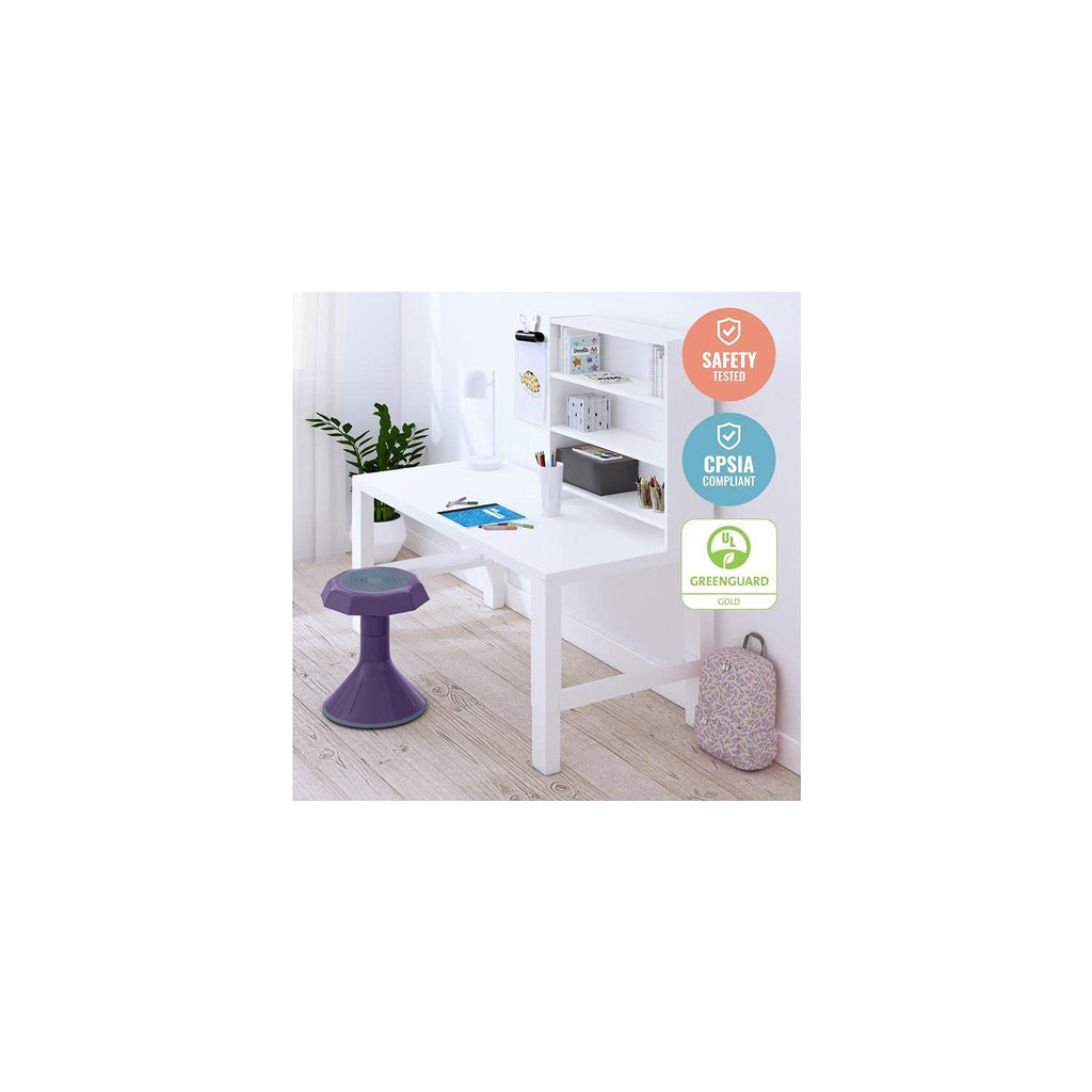 Ecr4Kids Ace Active Core Engagement Wobble Stool, 15-Inch Seat Height, Flexible Seating, Eggplant