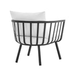 Modway Riverside Patio Aluminum Armchair In Gray White Outdoor Furniture