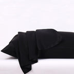 Organic Silk Pillowcase Black For Hair And Skin Made In Usa, 22 Momme Mulberry Silk Pillow Case With Zipper, 6A Grade Pure Natur