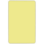 Flash Furniture Wren 24''W x 48''L Rectangular Yellow Thermal Laminate Activity Table - Height Adjustable Short Legs