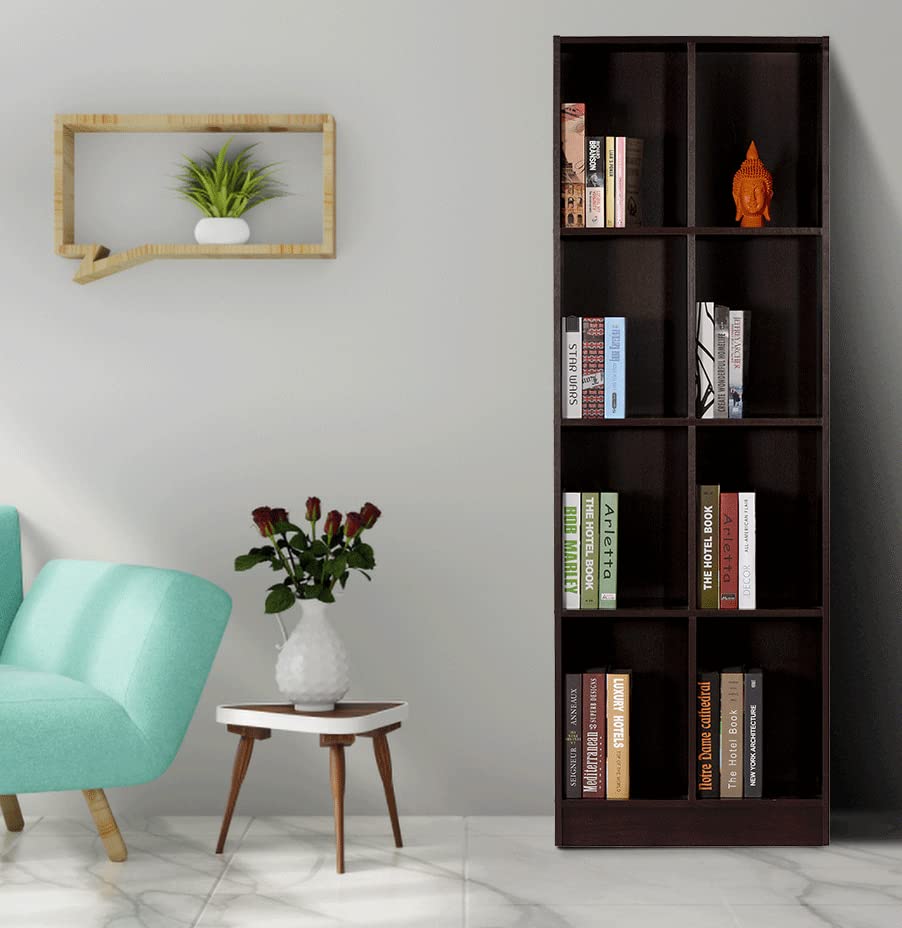 DeckUp MeritusS 4Shelf Engineered Wood Book Shelf and Display Unit (Dark Wenge, Matte Finish)