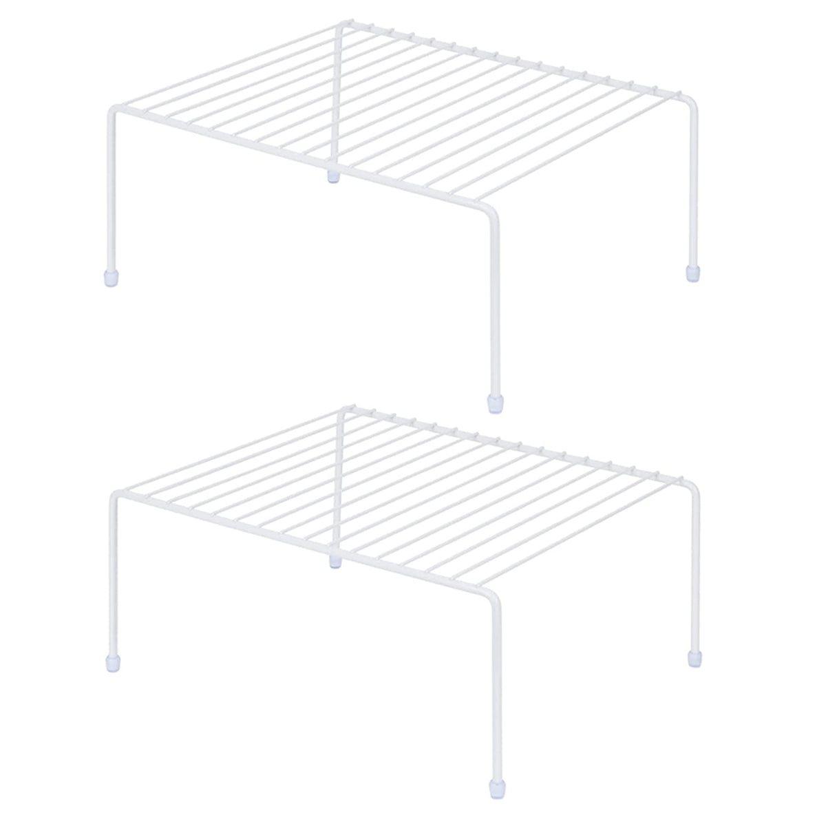 yaenoei Set of 2  Kitchen Storage Shelf Rack (13.1 x 10.2 Inch)/Plastic Feet  Medium  Steel Metal  Rust Resistant Finish  C