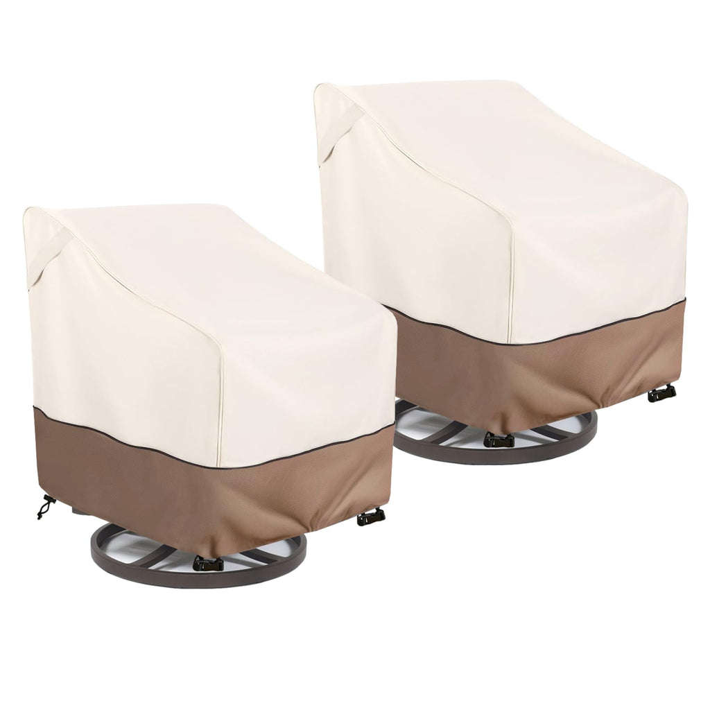 Okcool Outdoor Swivel Chair Cover 2 Pack,Outdoor Furniture Patio Chair Covers Waterproof Clearance,(35'' W X 37'' D X 38.5'' H)