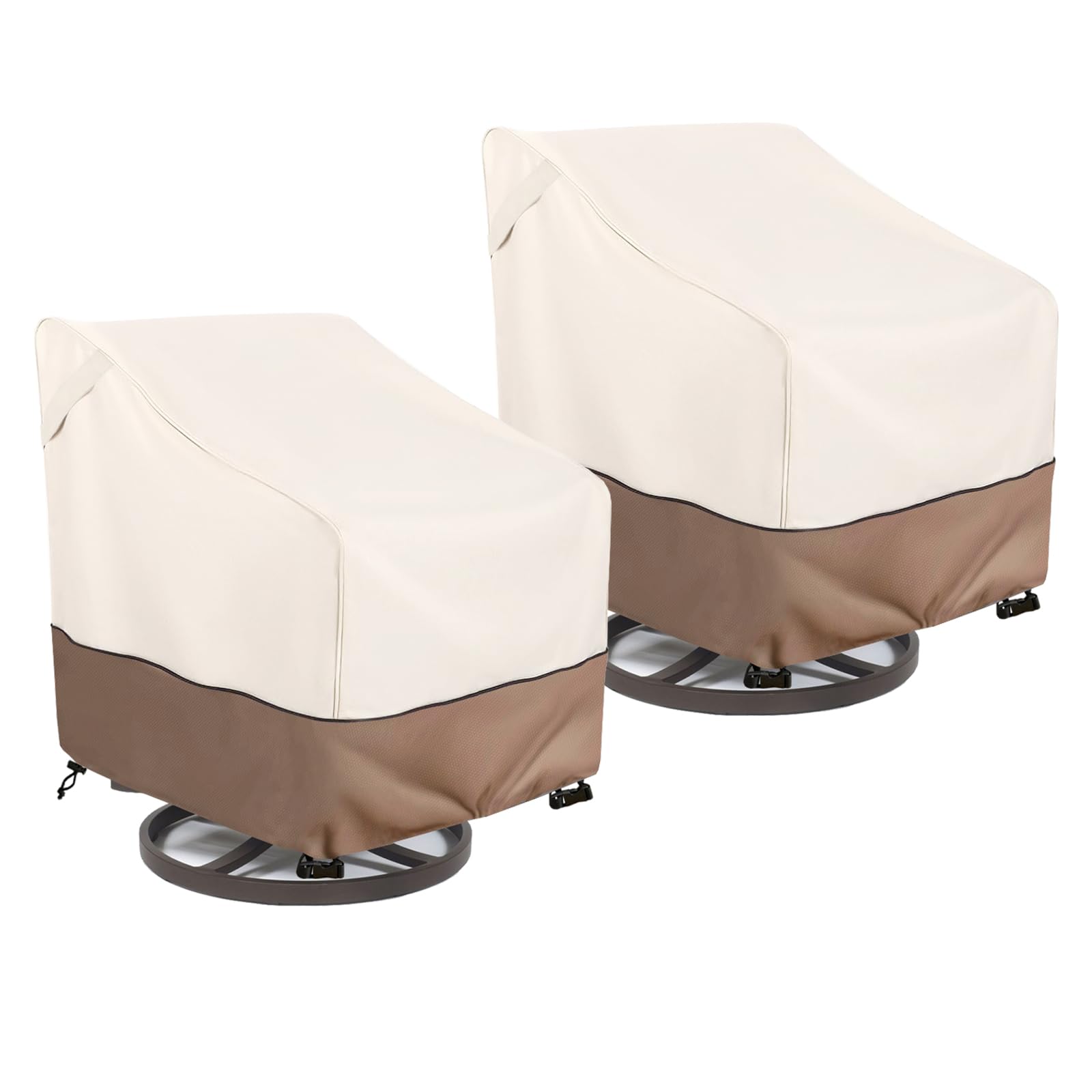 Okcool Outdoor Swivel Chair Cover 2 Pack,Outdoor Furniture Patio Chair Covers Waterproof Clearance,(35'' W X 37'' D X 38.5'' H)