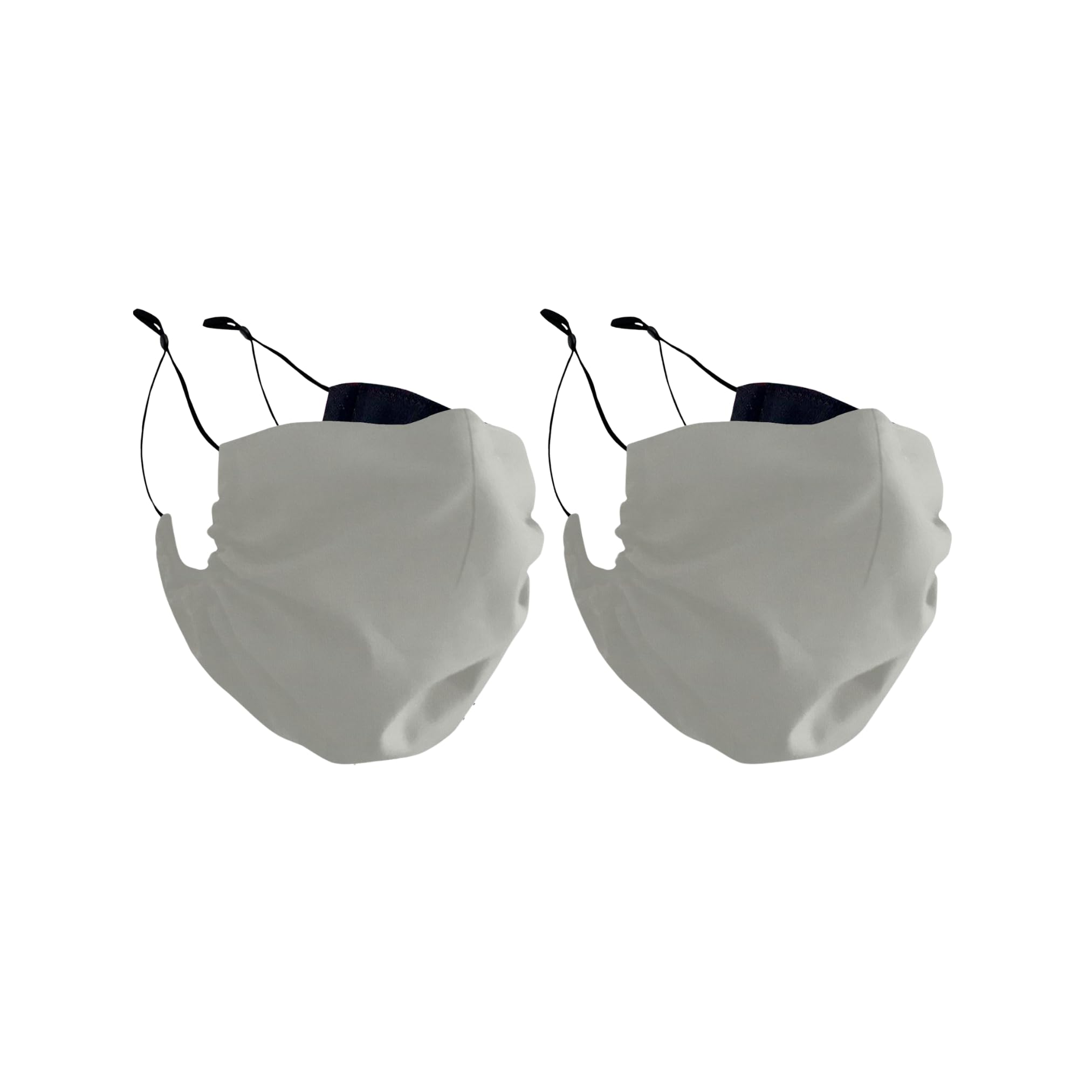 MASHELE 2 Pack Cotton Face Cover for Bearded Men XXL Black 2 Pcs with Nose Wire Adjustable Earloop Washable Reusable Holiday Gif