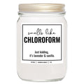 YouNique Designs Smells Like Chloroform Scented Candle, 8 Oz, True Crime Gifts for Women, Serial Killer Gifts for Women, Crime J