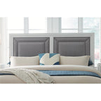 American Woodcrafters Dunescape 79&Quot; W Wood King Upholstered Headboard In White