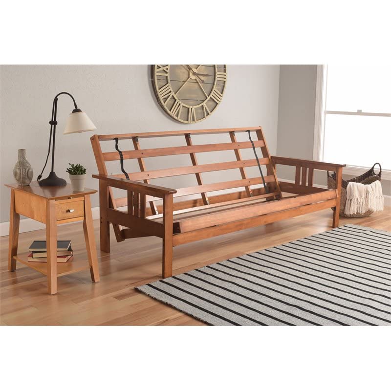 Kodiak Furniture Monterey Barbados Wood Futon with Parma Gray Mattress