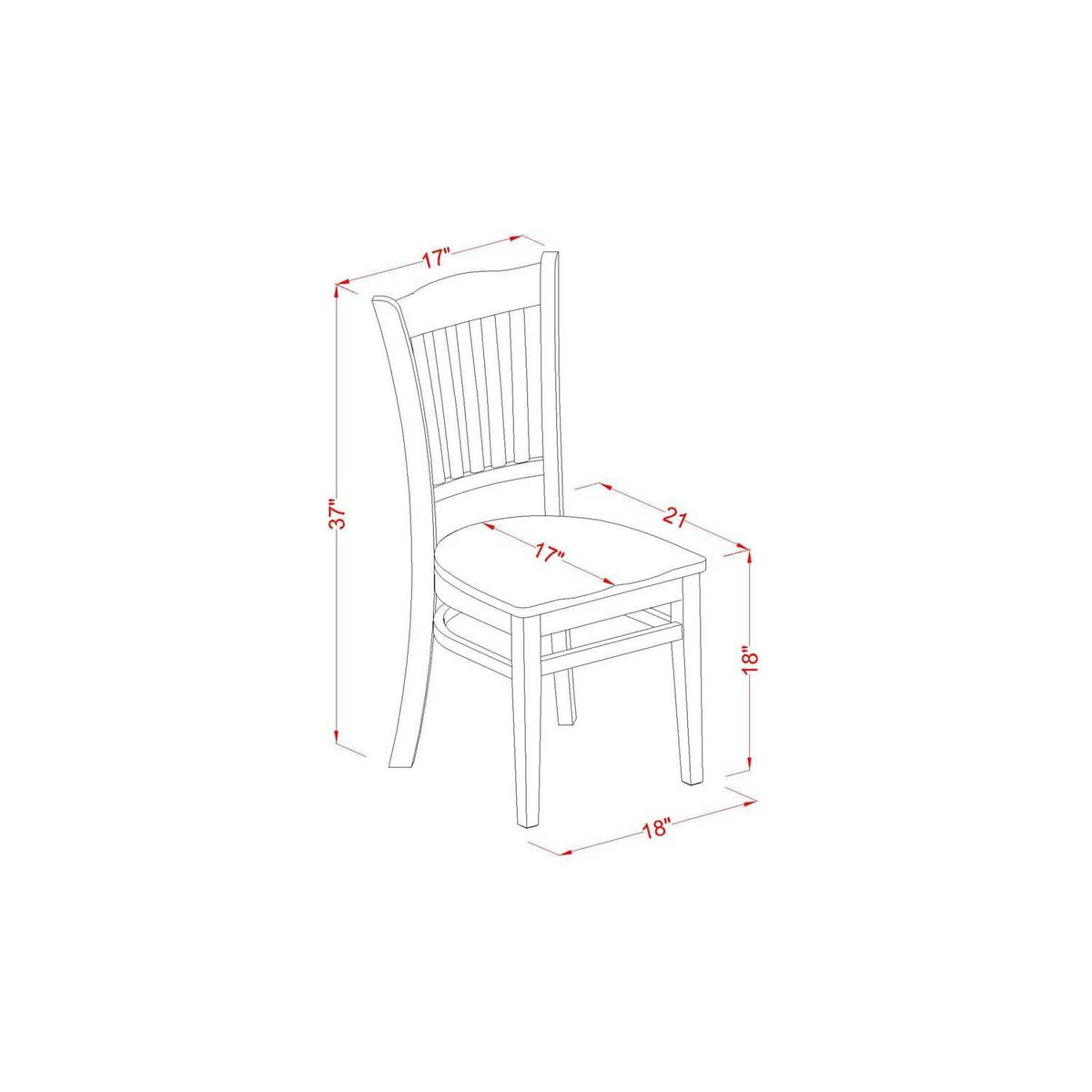 East West Furniture Amgr3-Bch-W 3 Piece Dinette Set For Small Spaces Contains A Round Kitchen Table With Pedestal And 2 Dining Room Chairs, 36X36 Inch, Black & Cherry