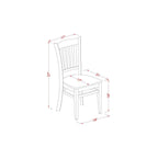 East West Furniture Amgr5-Bch-W 5 Piece Modern Dining Table Set Includes A Round Kitchen Table With Pedestal And 4 Kitchen Dining Chairs, 36X36 Inch, Black & Cherry