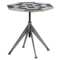 Nikki Chu Black and White Checker Side Table
