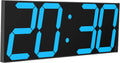CHKOSDA Digital LED Wall Clock, Oversize Wall Clock with 6    Numbers, Remote Control Count up/Countdown Timer Clock, Auto Dimme