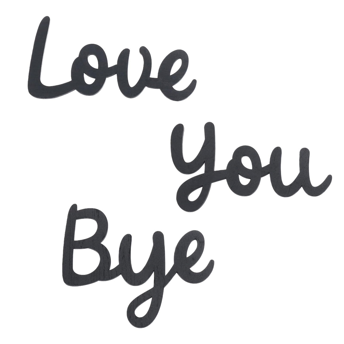 OYEFLY Love You Bye Wood Sign,Express Love and Warm for Your Family Lovers Wall Art Decor (Large, style 2)