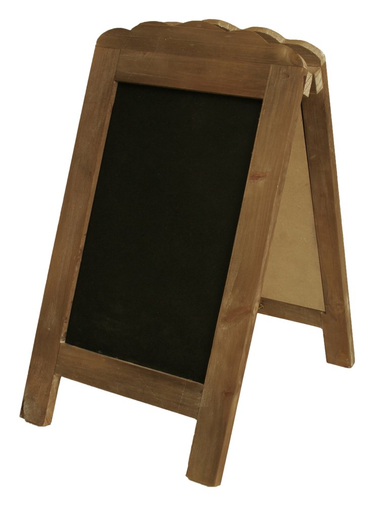 Wald Imports Brown Wood Small Chalkboard Display Sign
