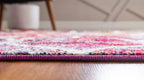 Unique Loom Trellis Frieze Collection Area Rug - Rounded (2' X 6' Runner, Multi/ Black)