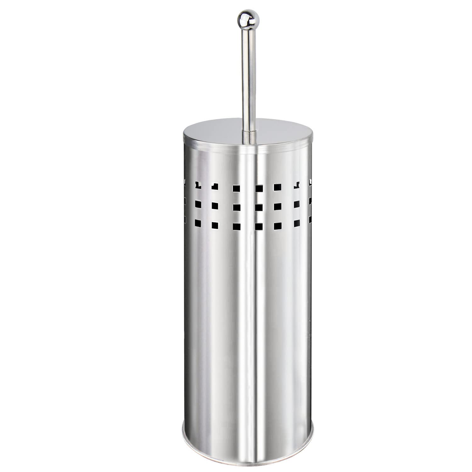 Blue Donuts Toilet Plunger With Holder For Bathroom, Multi Drain Suitable Also For Bathtubs, Quick Dry (Chrome)
