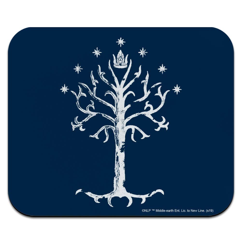 GRAPHICS & MORE Rubber Mouse Pad - The Lord of The Rings Tree of Gondor, 7.8L x 9.3W inches, Multi-Colored, Low Profile Design
