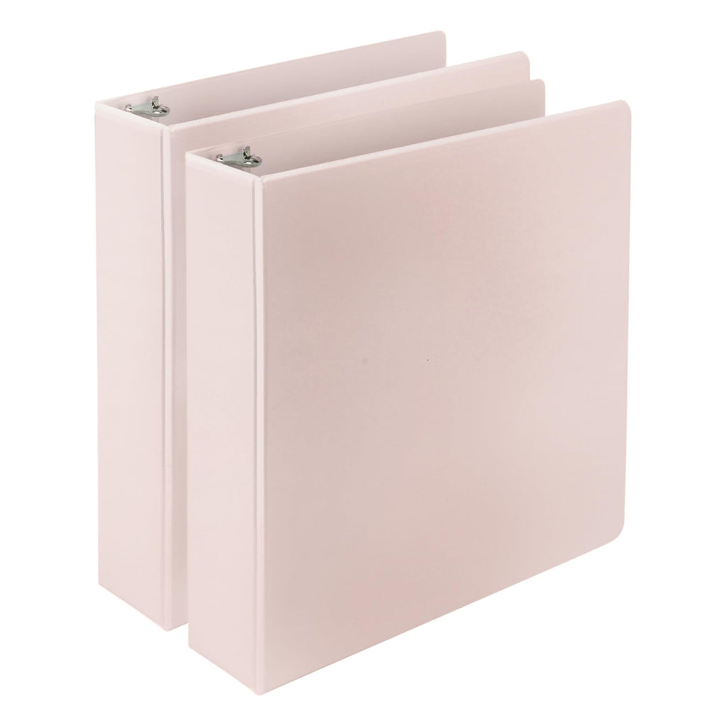 Samsill Plant-Based 2 Inch Durable D-Ring, Made In Usa, View Binder, Eco-Friendly, Usda Certified Biobased, 2 Pack, Rose