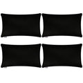 Thmyo 4-Pack 100% Cotton Lumbar Comfortable Solid Decorative Throw Pillow Case Rectangle Cushion Cover Sublimation Blank Pillow 