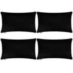 Thmyo 4-Pack 100% Cotton Lumbar Comfortable Solid Decorative Throw Pillow Case Rectangle Cushion Cover Sublimation Blank Pillow 