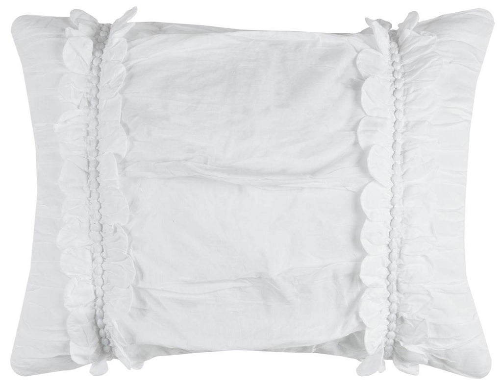Rizzy Home | BQ4250 | 90"x92" White/Neutral/Solid with Texture Quilt