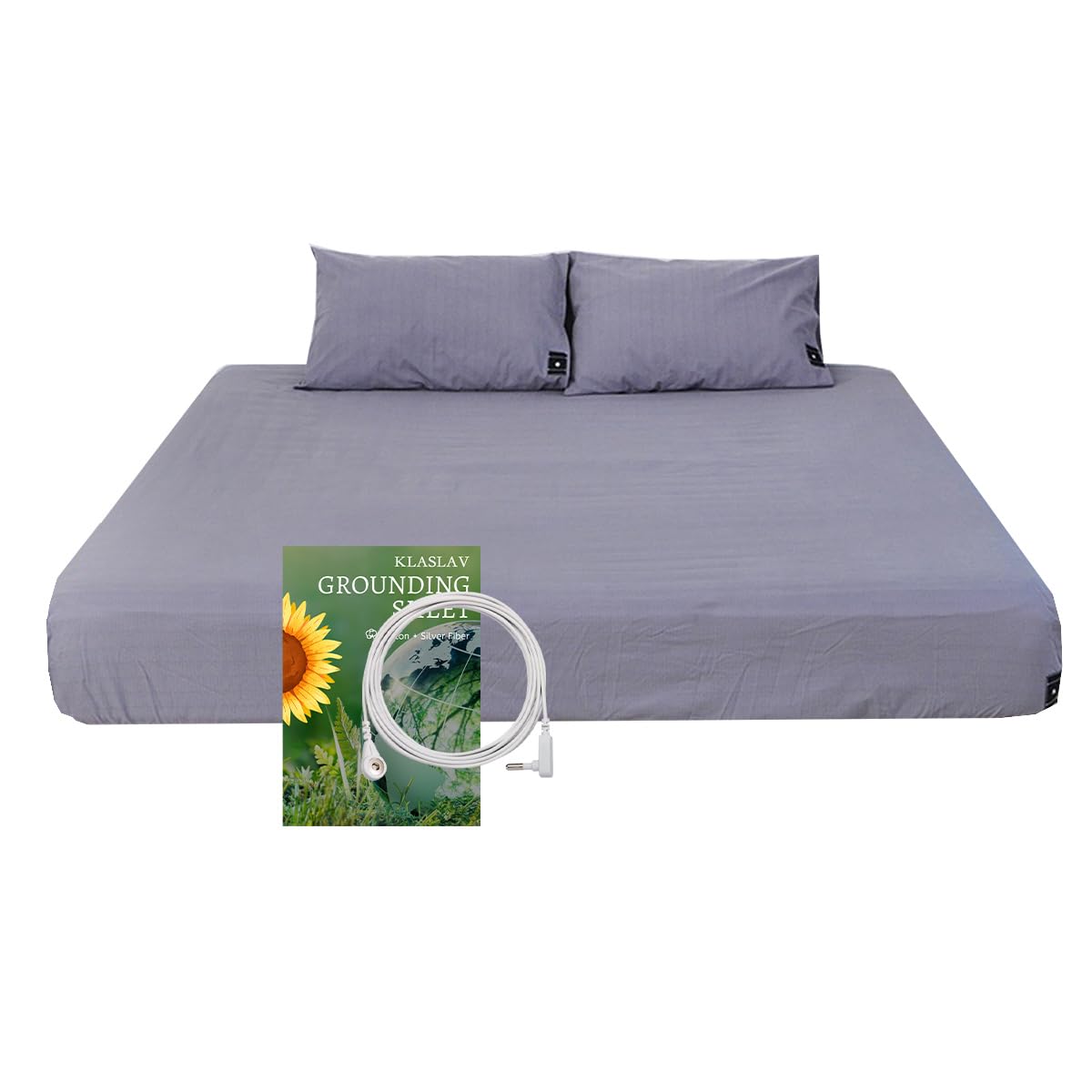 Grounding Fitted Sheet Kit, Grounding Conductivity Sheets With Silver Fiber, Grounding Cord, Grounding Bed Cover For Efficient S