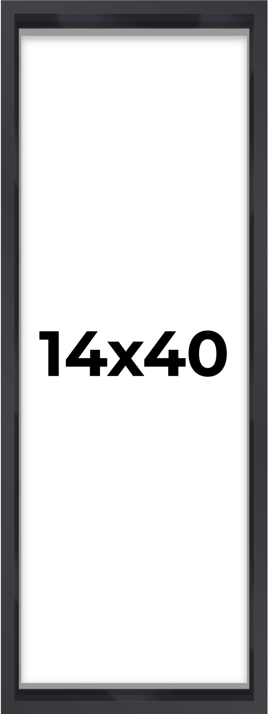 14x40 Shadow Box Frame Contemporary Black | 1'' Depth of Usable Space| Interior Size 14x40 or 40x14 Inches| UV Resistant Acrylic