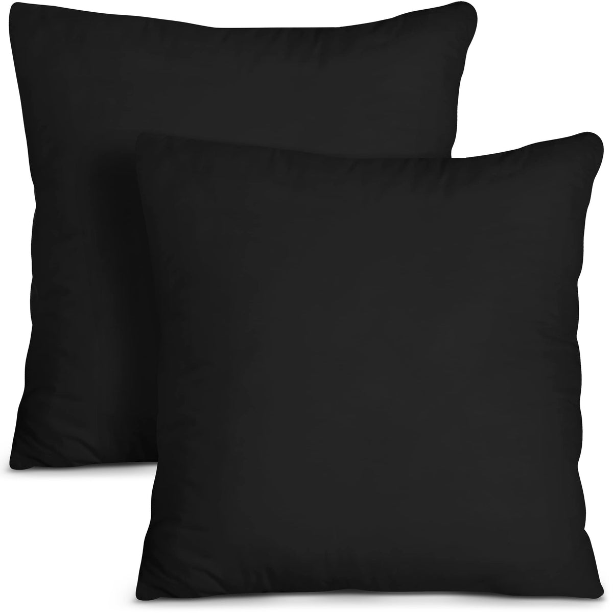Utopia Bedding Throw Pillows Insert (Pack Of 2, Black)  16 X 16 Inches Bed And Couch Pillows  Indoor Decorative Pillows