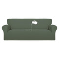 Purefit 100% Dual Waterproof Couch Cover Slipcovers For Couches And Sofas - Stretch Non Slip Fleece Sofa Covers Washable, Leakproof Furniture Protector For Kids, Pets, Dog (Sofa, Greyish Green)