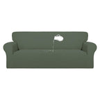 Purefit 100% Dual Waterproof Couch Cover Slipcovers For Couches And Sofas - Stretch Non Slip Fleece Sofa Covers Washable, Leakproof Furniture Protector For Kids, Pets, Dog (Sofa, Greyish Green)