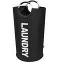Foldable Laundry Basket with Aluminum Handles, Large Capacity Collapsible Laundry Hamper, Freestanding Clothes Storage Bin for B