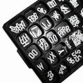 Universal Single Tab Helvetica Typeface Changeable Letters (165 Characters Per Set) Size: 1'