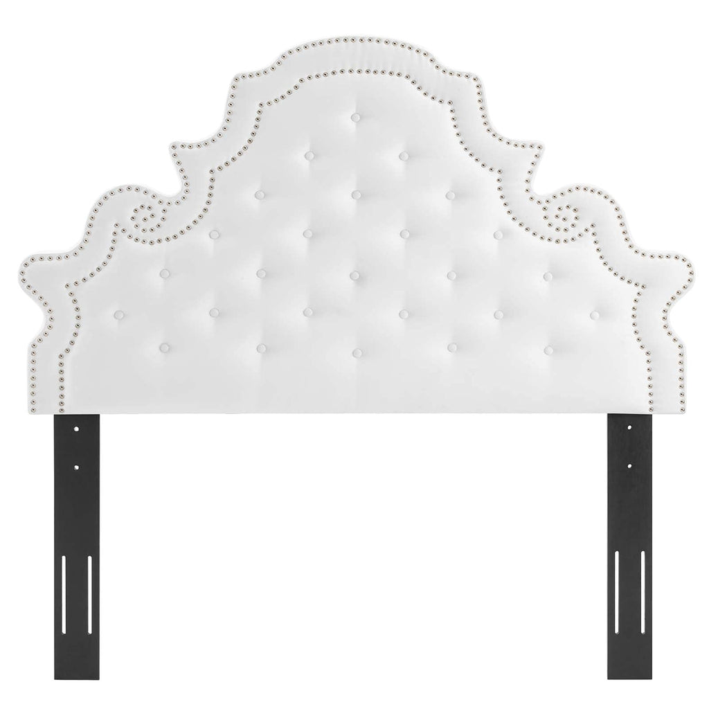 Modway Diana Tufted Performance Velvet Twin Headboard in White