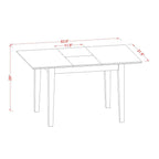 East West Furniture NOAV5-OAK-W 5 Piece Dining Room Table Set Includes a Rectangle Kitchen Table with Butterfly Leaf and 4 Dining Chairs, 32x54 Inch, Oak