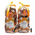 Qingbei Rina Fall Potpourri Bags,Orange Scented Potpourri Dried Flowers, Thanksgiving Decorative Bowl Vase Filler,Home Fragrance