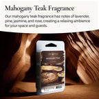 Candle Warmers Etc Classic Wax Melts 2.5Oz, Mahogany Teak Fragrance (4-Pack) - Each Pack Has X4 2.5 Oz Wax Melts And 30 Hours Of