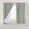 H.Versailtex 100% Blackout Curtains 63 Inches Long Full Light Blocking Curtain Draperies For Bedroom Living Room Thermal Insulated Functional Soft Thick Window Treatment Set Of 2 Panels, Light Sage