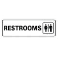 Standard Restrooms Sign - White - Small