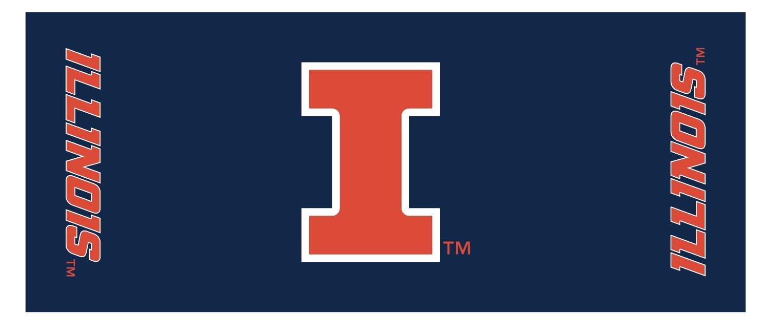 Collegiate Kwik-Covers Rectangle Plastic Table Covers, Bundle Of 2 (University Of Illinois, 8')