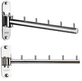 Votmores Foldable Wall Mounted Clothes Hanger Racks, Clothes Drying Rack Swing Arm for Laundry Room, Space Saving Clothes Hooks 