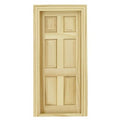 Melody Jane Dollhouse Traditional Wooden 6 Panel Interior Door 1:12 Miniature Builders DIY