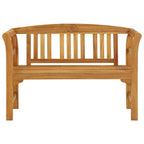vidaXL Solid Wood Acacia Patio Bench with Cushion Garden Outdoor Balcony Backyard Terrace Porch Wooden Lounge Seating Furniture 47.2"