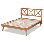 Baxton Studio Galvin Modern and Contemporary Brown Finished Wood Queen Size Platform Bed