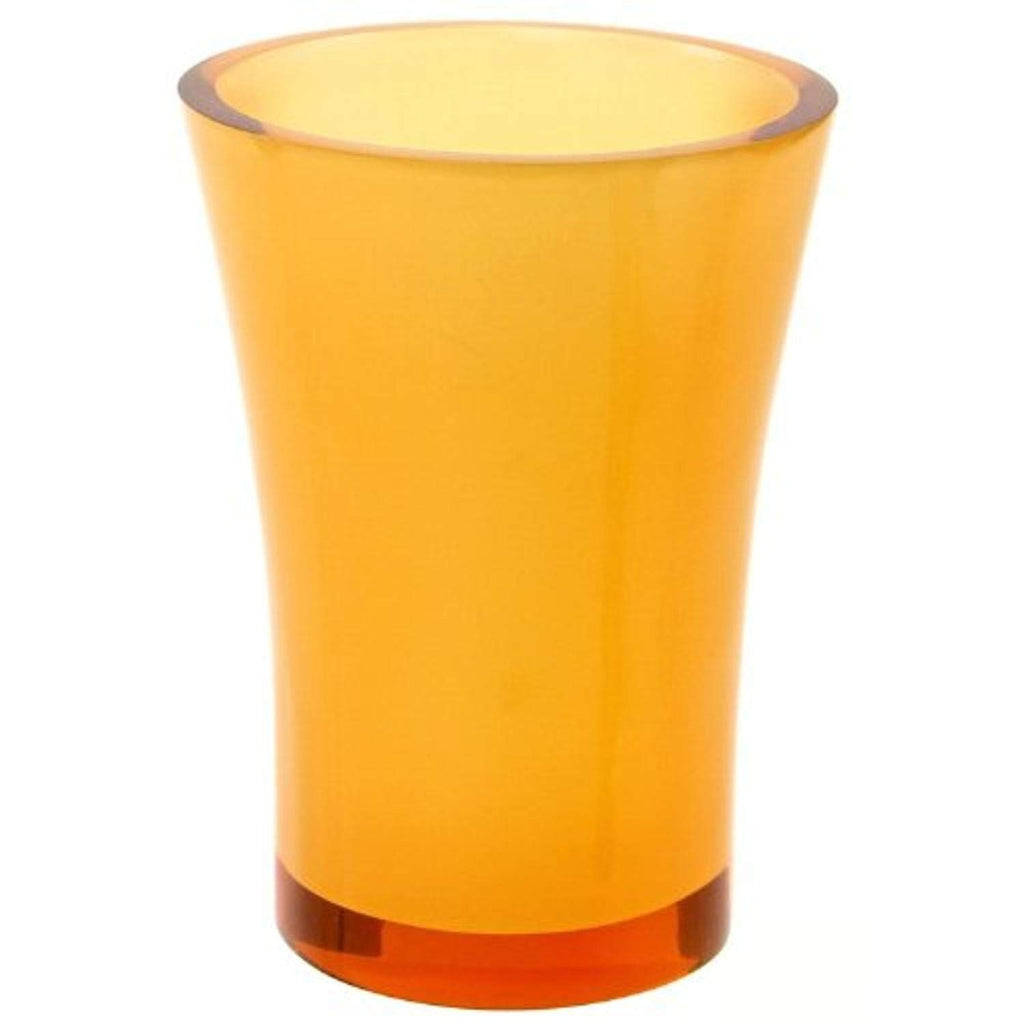 Gedy by Nameek's AU98-67 Gedy Flaca Aucuba Tumbler, 1'' L x 3.41'' W, Transparent, 3.41'' x 3.41'' x 4.68'', Orange