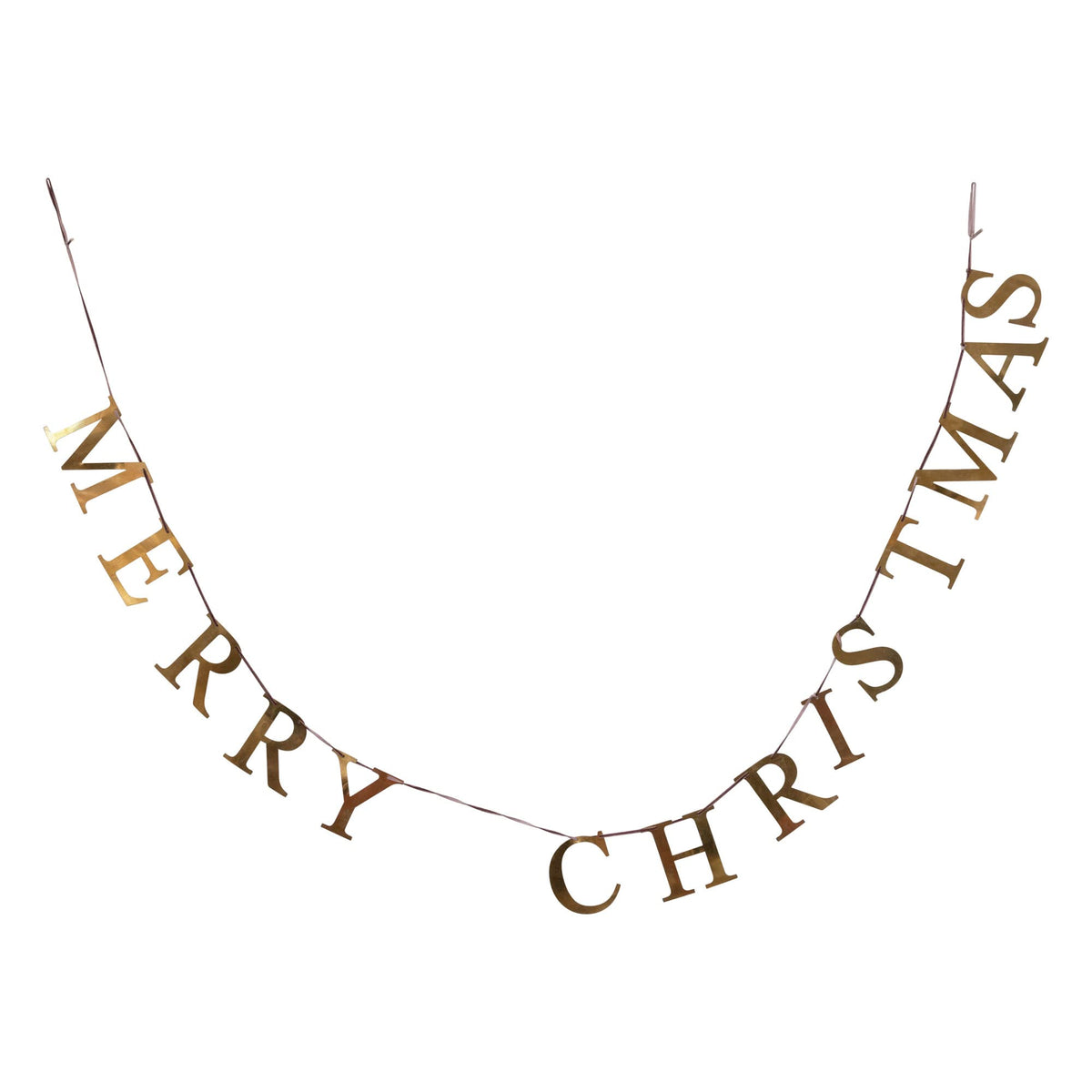 Creative Co-Op 55 L Merry Christmas, Brass Finish Metal Garlands, Multi